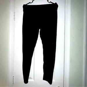 Black Waffle Leggings